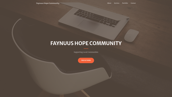 Screenshot of the Faynuus Hope Community website