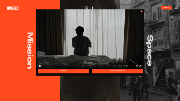 Screenshot of the Humen website