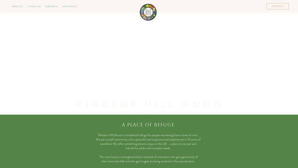 Screenshot of the Windsor Hill Wood website