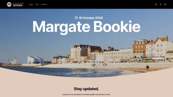 Screenshot of the The Margate Bookie website