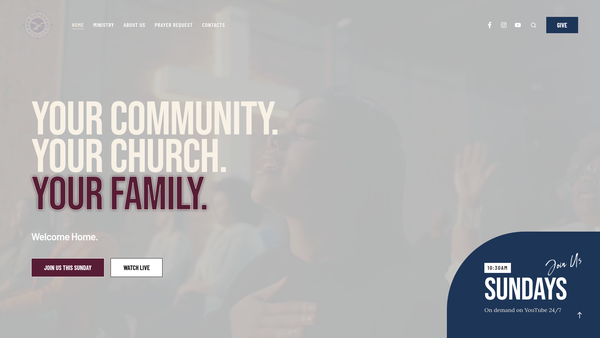 Screenshot of the New Covenant Church South Croydon website