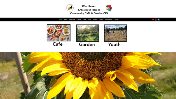 Screenshot of the Westraven Community Cafe And Garden website