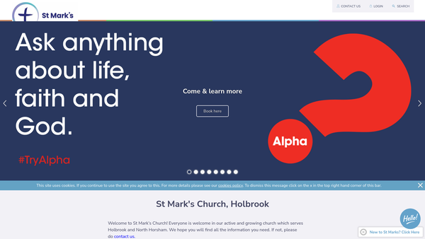 Screenshot of the The Parochial Church Council Of The Ecclesiastical Parish Of St Mark, Holbrook website