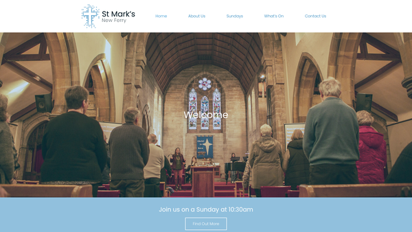 Screenshot of the The Parochial Church Council Of The Ecclesiastical Parish Of St Mark New Ferry website