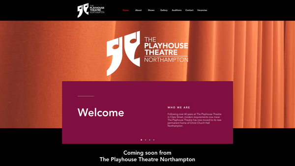 Screenshot of the The Playhouse Theatre Northampton website