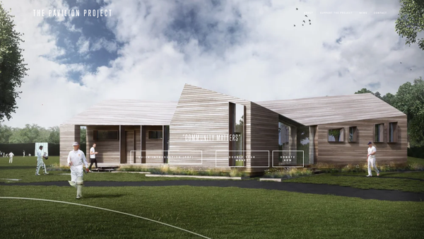 Screenshot of the The Winchester Pavilion Project website