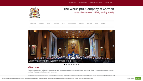 Screenshot of the The Worshipful Company Of Carmen St Dunstan Heritage Trust website