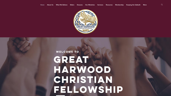 Screenshot of the Great Harwood Christian Fellowship website