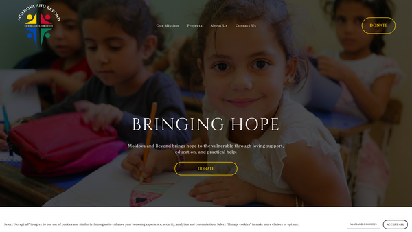 Screenshot of the Moldova and Beyond website