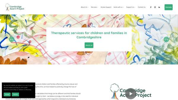 Screenshot of the Cambridge Acorn Project website