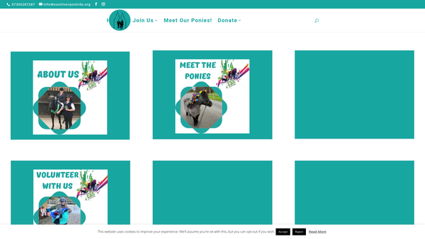 Screenshot of the East Liverpool Riding For The Disabled Association Incorporating Carriage Driving website