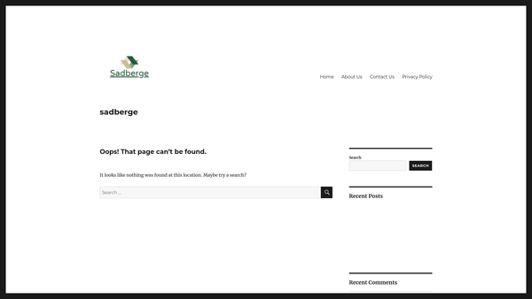 Screenshot of the Sadberge Village Hall website