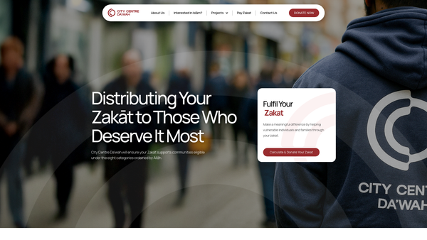 Screenshot of the City Centre Dawah website