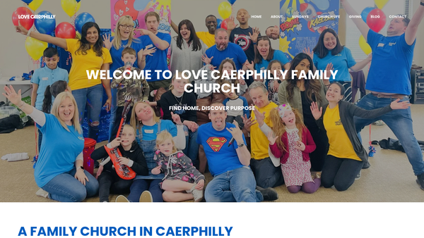 Screenshot of the Love Caerphilly website