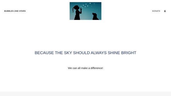 Screenshot of the Bubbles And Stars website