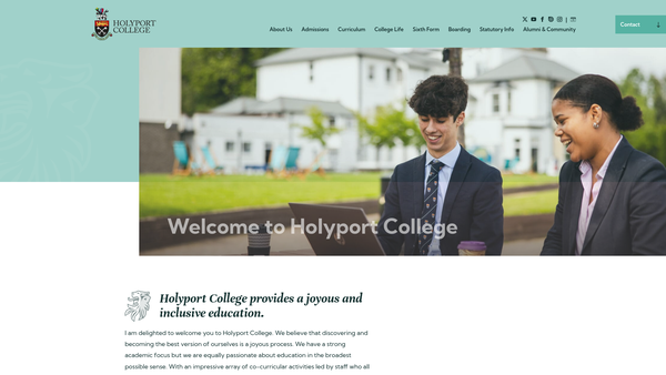 Screenshot of the Friends Of Holyport College website