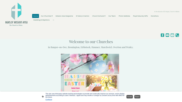 Screenshot of the Maelor Mission Area website
