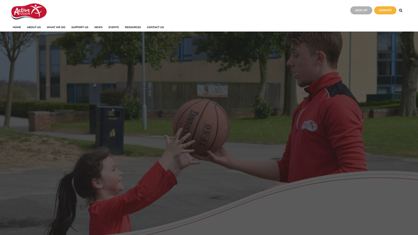 Screenshot of the Active Fusion website