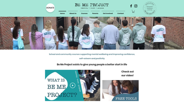 Screenshot of the Be ME Project website