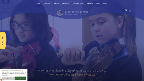 Screenshot of the The St. John The Baptist Parents Association website