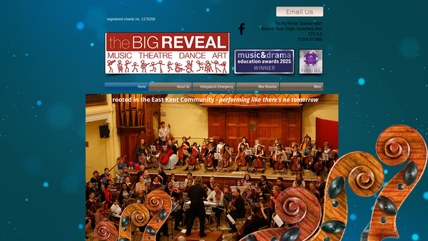 Screenshot of the The Big Reveal website