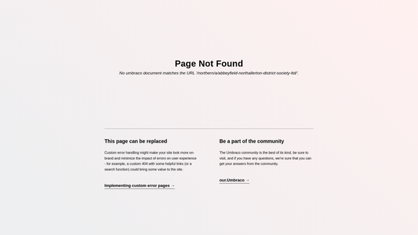 Screenshot of the Abbeyfield Northallerton CIO website