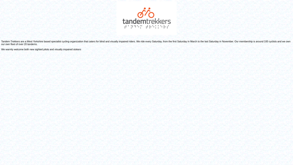 Screenshot of the Tandem Trekkers website
