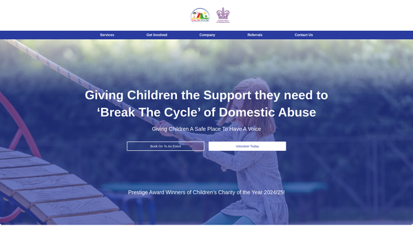 Screenshot of the Child's Vision website