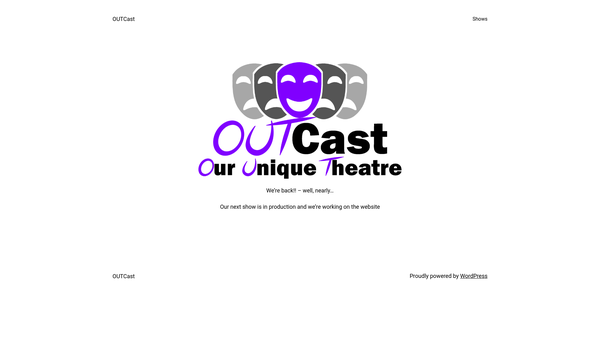 Screenshot of the Outcast website