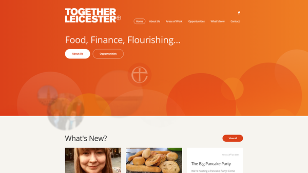 Screenshot of the Together Leicester website