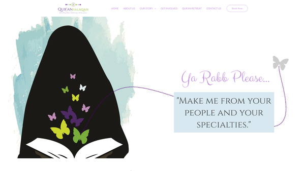 Screenshot of the Qur'an Halaqah website
