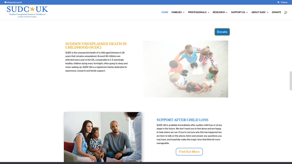 Screenshot of the Sudc-Uk website