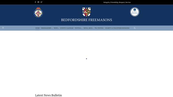 Screenshot of the The Provincial Grand Lodge Of Bedfordshire Charity Fund website