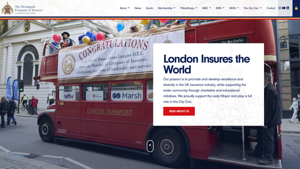 Screenshot of the Worshipful Company Of Insurers Charitable Trust website
