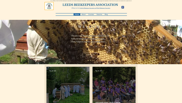 Screenshot of the Leeds Beekeepers Association website
