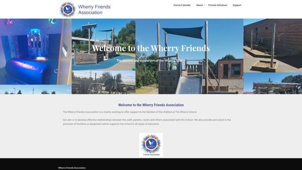 Screenshot of the The Wherry Friends Association website