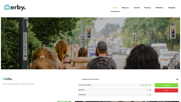 Screenshot of the Youth With A Mission Derby website
