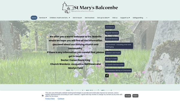 Screenshot of the The Parochial Church Council Of The Ecclesiastical Parish Of St Mary, Balcombe website
