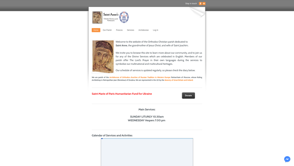Screenshot of the The St Ragener Of Northampton Orthodox Christian Property Trust website