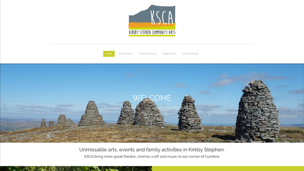 Screenshot of the Kirkby Stephen Community Arts website