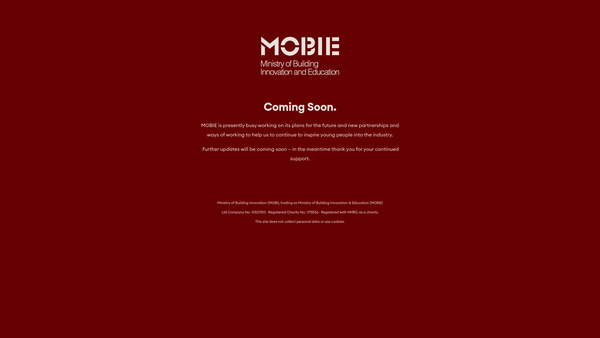 Screenshot of the Ministry Of Building Innovation website