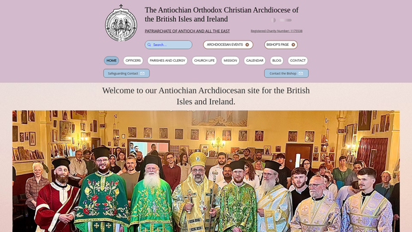 Screenshot of the Antiochian Orthodox Christian Archdiocese Of The British Isles And Ireland website