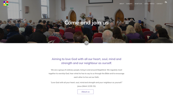 Screenshot of the Stapleford Baptist Church website