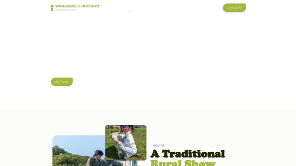 Screenshot of the Woolsery & District Agricultural Show website