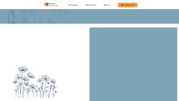 Screenshot of the Frome Birth Talk website