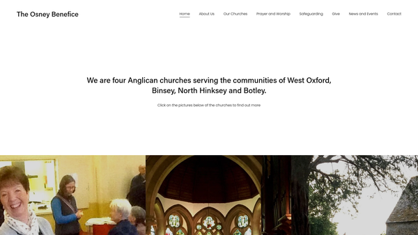 Screenshot of the The Parochial Church Council Of The Ecclesiastical Parish Of North Hinksey With Botley website
