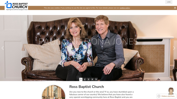 Screenshot of the Ross-On-Wye Baptist Church website