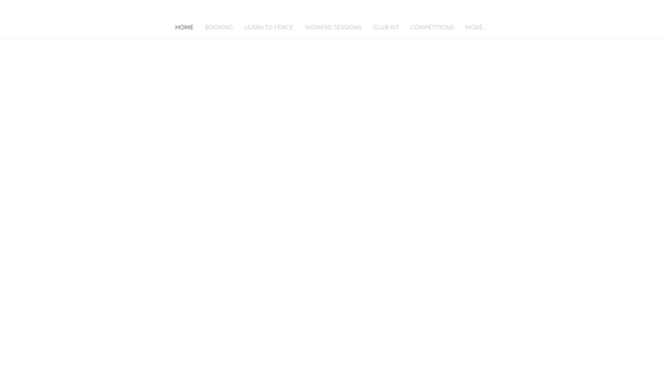 Screenshot of the Camden Fencing Club website