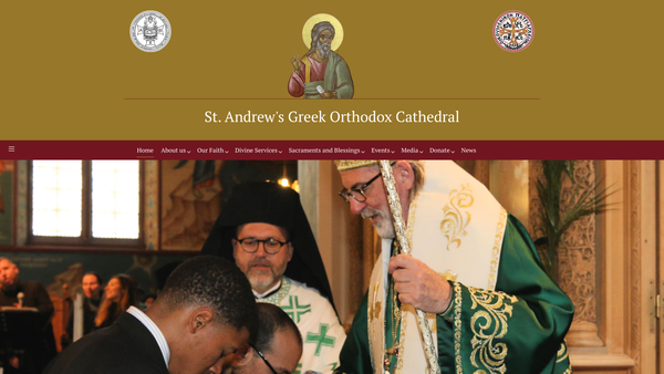 Screenshot of the St Andrew's Greek Orthodox Cathedral Trust website