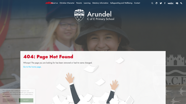 Screenshot of the Friends Of Arundel Church Of England Primary School website